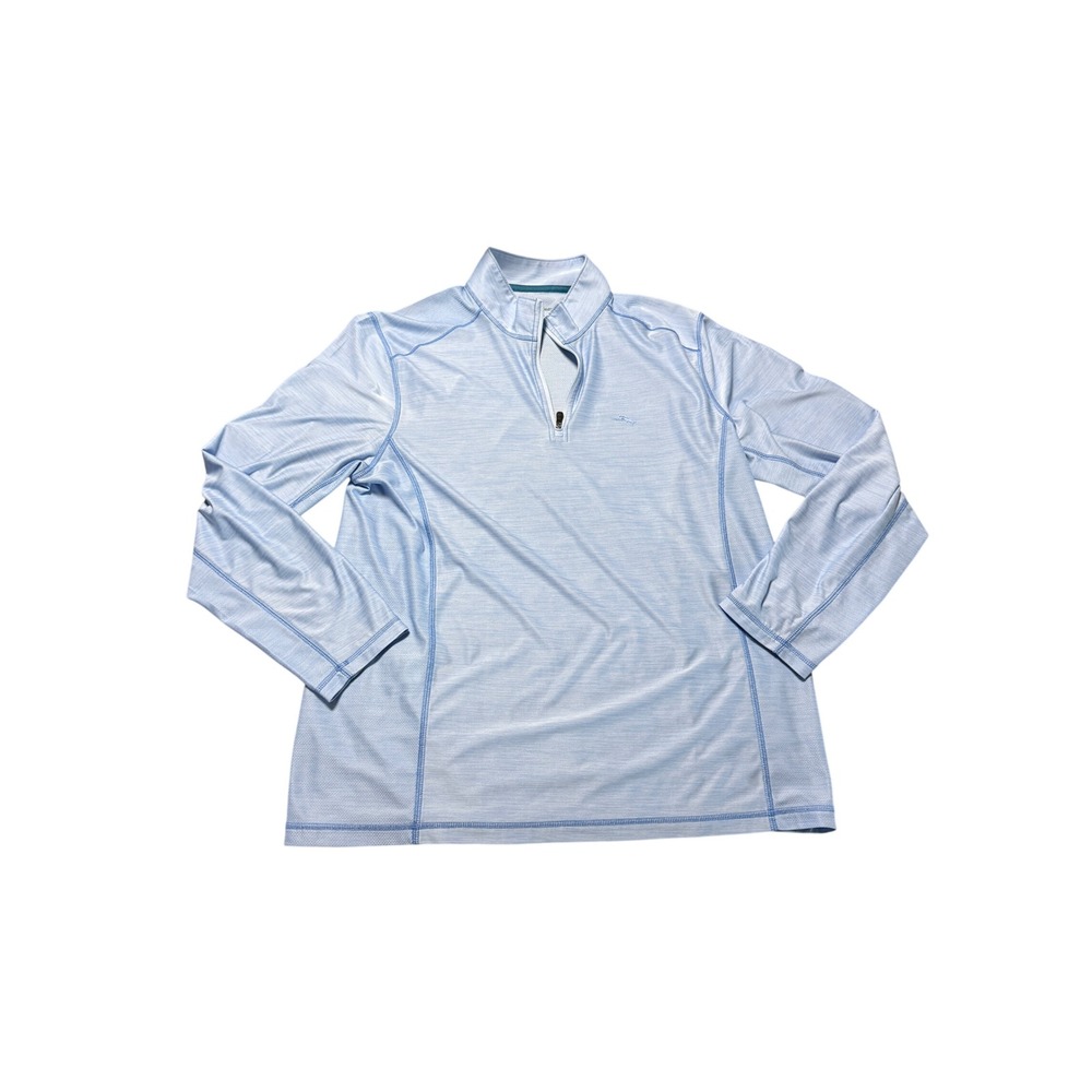 NWOT Tommy Bahama Medium Palm Pro Half-Zip IslandZone Shirt Men Golf Lightweight